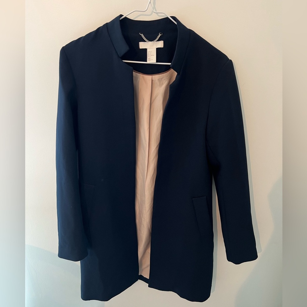 Navy H&M coat, size XXS/32